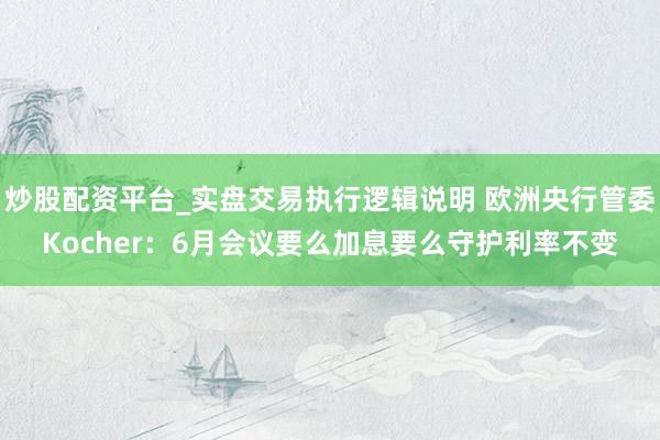 炒股配资平台_实盘交易执行逻辑说明 欧洲央行管委Kocher：6月会议要么加息要么守护利率不变