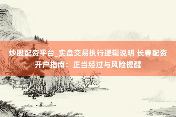 炒股配资平台_实盘交易执行逻辑说明 长春配资开户指南：正当经过与风险提醒